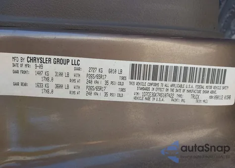 2010 Dodge Dakota Bighorn/Lonestar z USA, uszkodzony, nr VIN 1D7CE3GK7AS107422